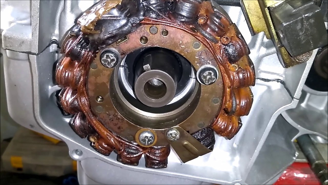 Motor CBR 450 SR Montagem do estator e magneto CBR 450