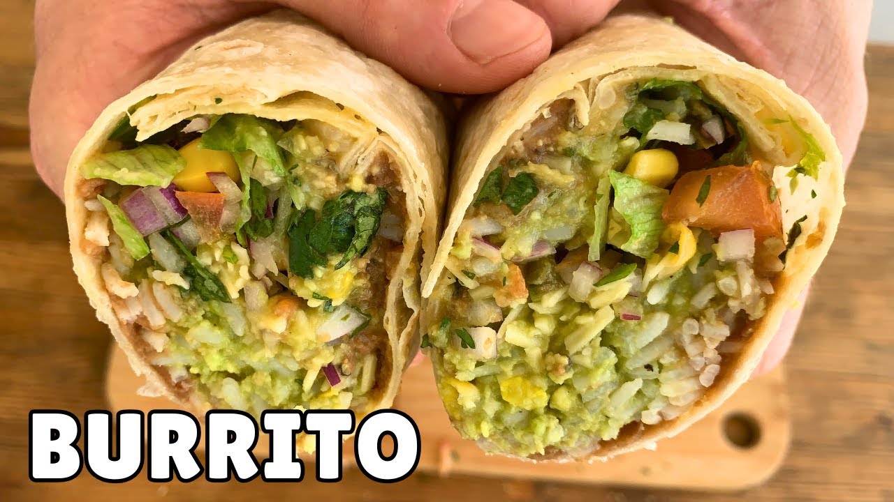 Vegan Loaded Mexican Burrito Recipe with Homemade Salsa