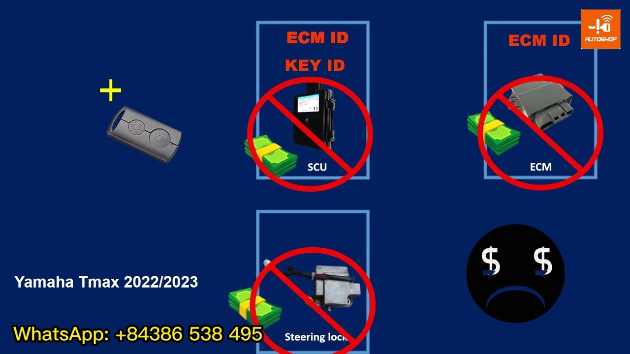 Video 487: How to add new key when all keys lost Yamaha Tmax 2022