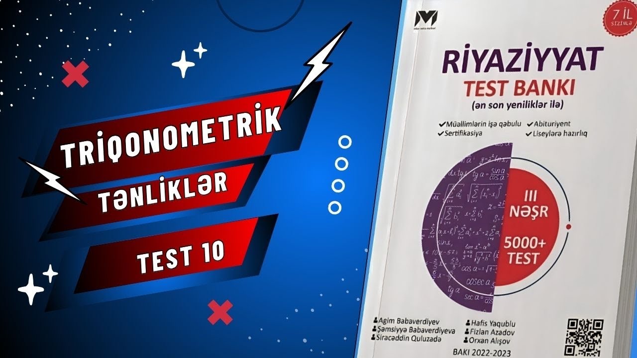 MHM.Triqonometrik tənliklər. Test 10  #mhm #miq #sertifikasiya #Triqonometriya #tənlik #riyaziyyat