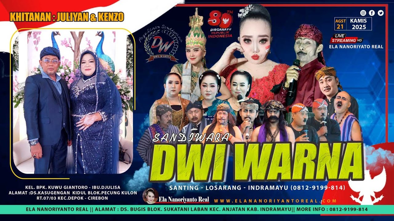 LIVE MALAM || SANDIWARA YANG PERKASA DWI WARNA || KASUGENGAN KIDUL - CIREBON || 21 AGUSTUS 2025