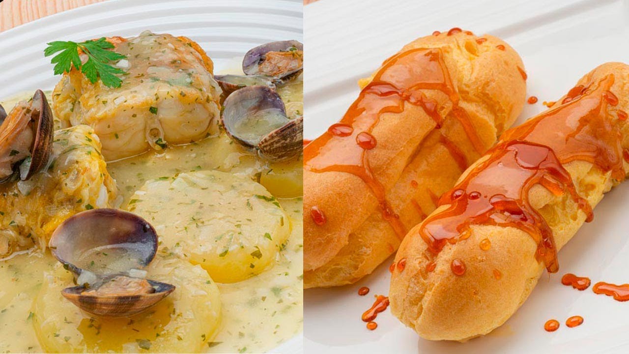 Cazuela de rape con almejas - Relámpagos rellenos de crema - Cocina Abierta de Karlos Arguiñano