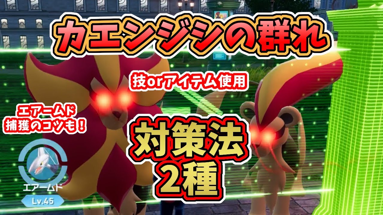 【ポケモンZA】ワイルドゾーン17・カエンジシの群れ(オヤブン)対策法2種【レジェンズZA攻略】エアームド捕獲のコツも