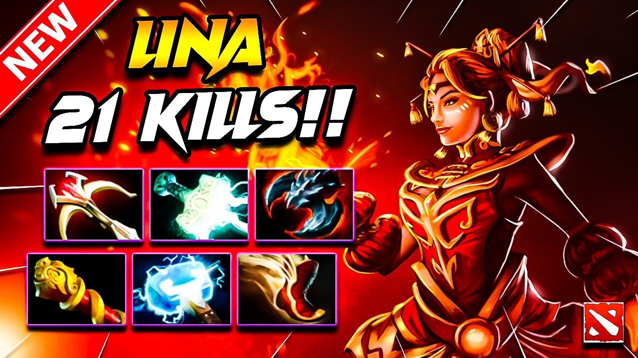 DOTA 2 LINA Gameplay | 21 Kills!! Lina Dota 2 Gameplay | LINA Carry Build Pro Gameplay 7.40