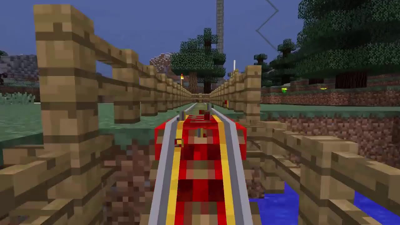 Diese Minecraft-Achterbahn ...