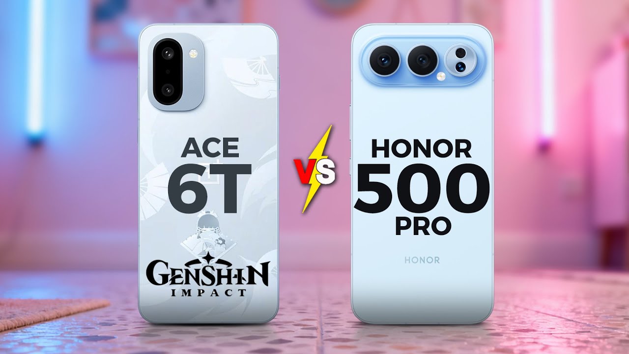 ONEPLUS ACE 6T GENSHIN IMPACT VS HONOR 500 PRO