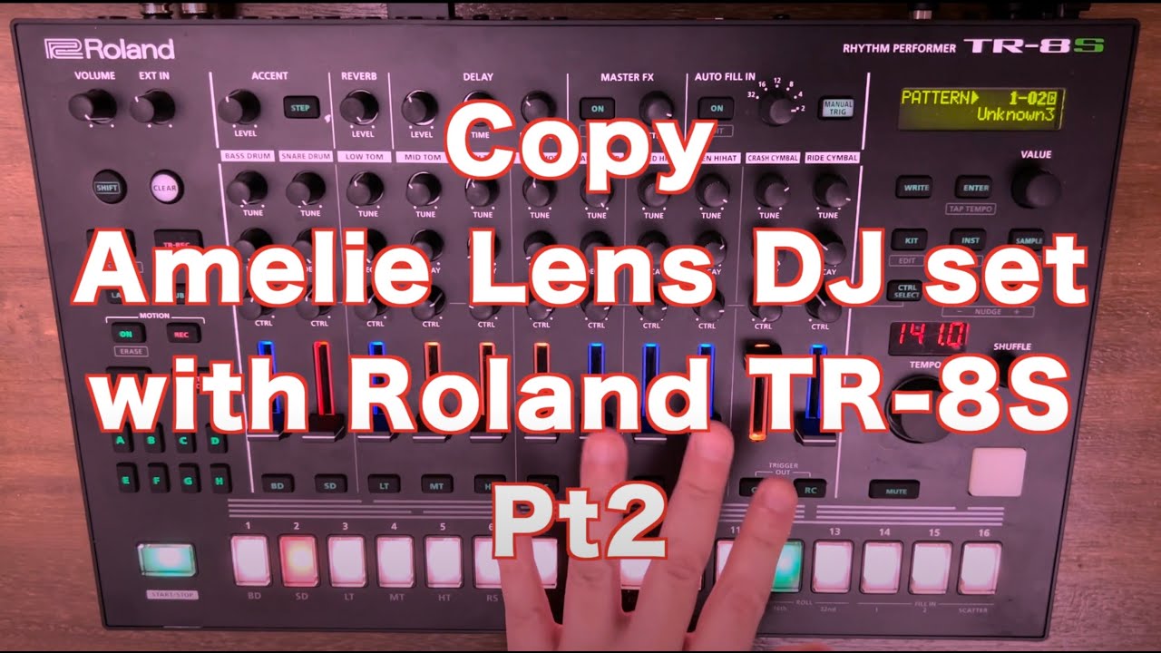 Amelie Lens DJ set with TR-8S Pt2 (free download patterns)
