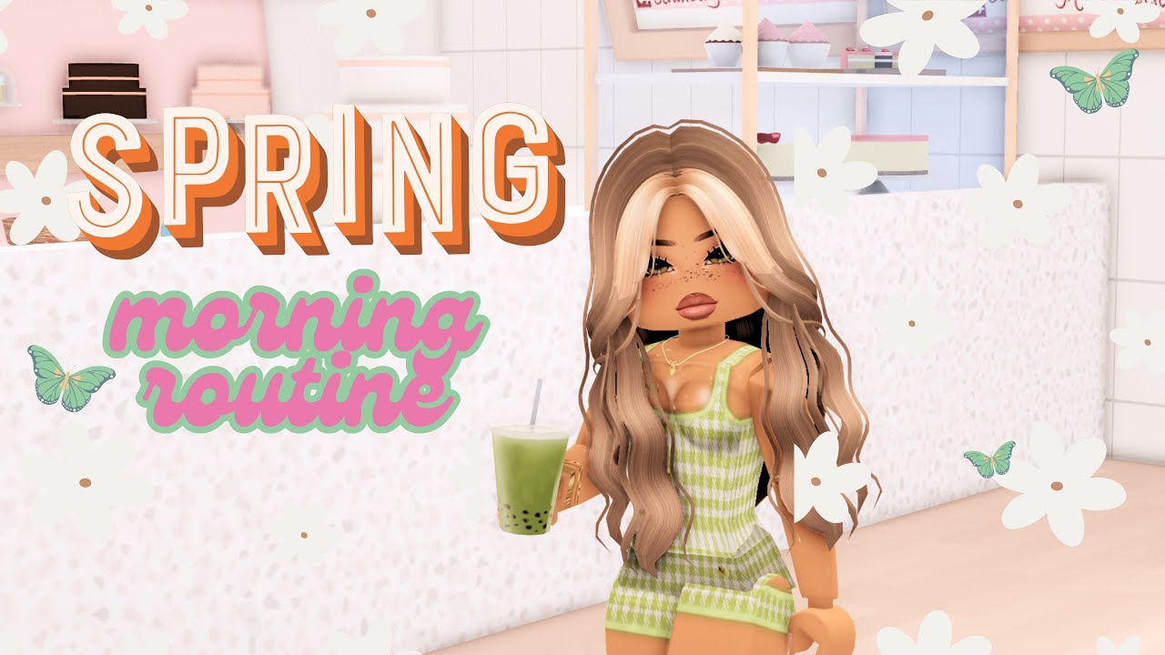 *SPRING* MORNING ROUTINE 🌼🧋💚 | BERRY AVE RP | ROBLOX