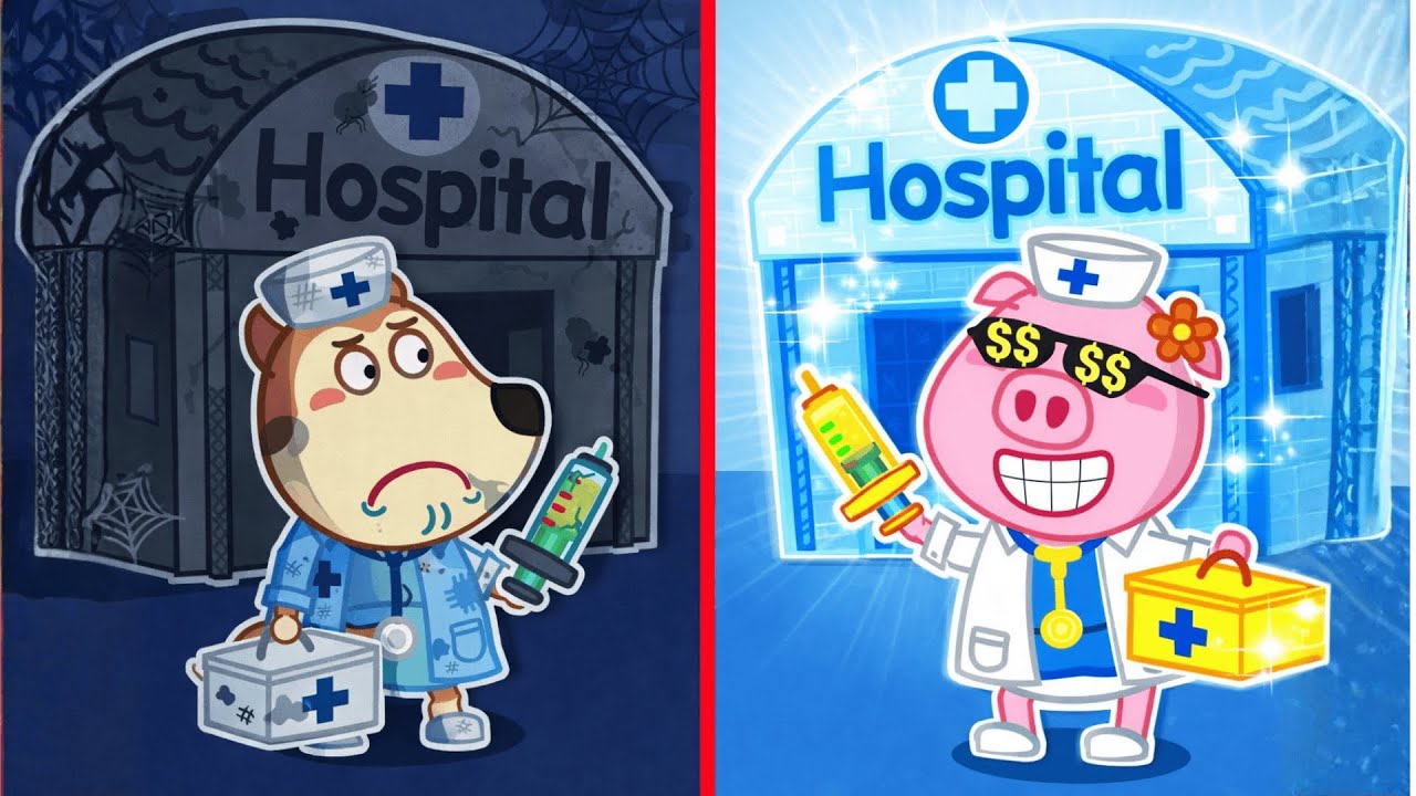 Rich Doctor vs Poor Doctor! 💎🍞 Funny Hospital Cartoon for Kids