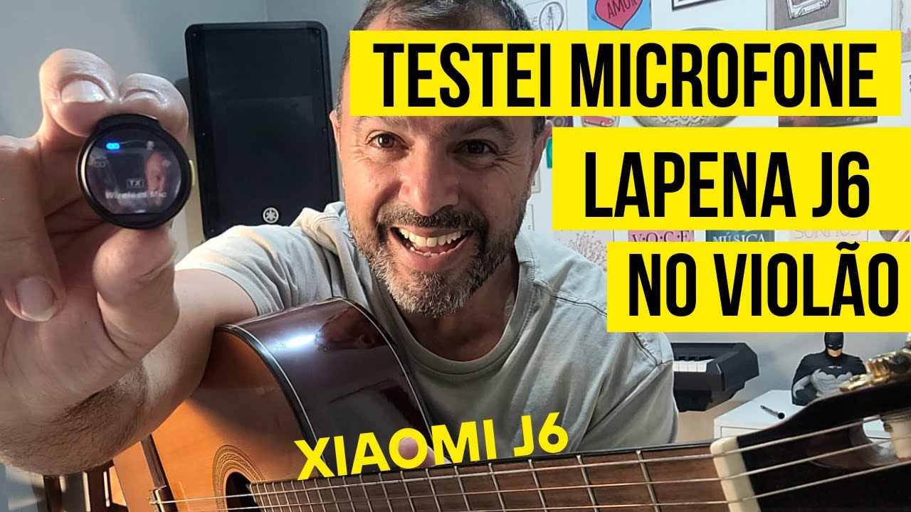 Gravando Violão com Microfone de Lapela BLUTHUE J6 Xiaomi: Teste Prático