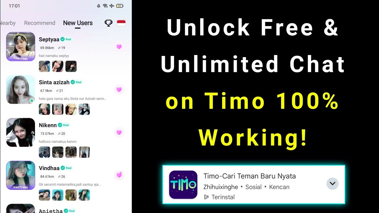 How to Free Chat in Timo | How to Unlimited Chat in Timo