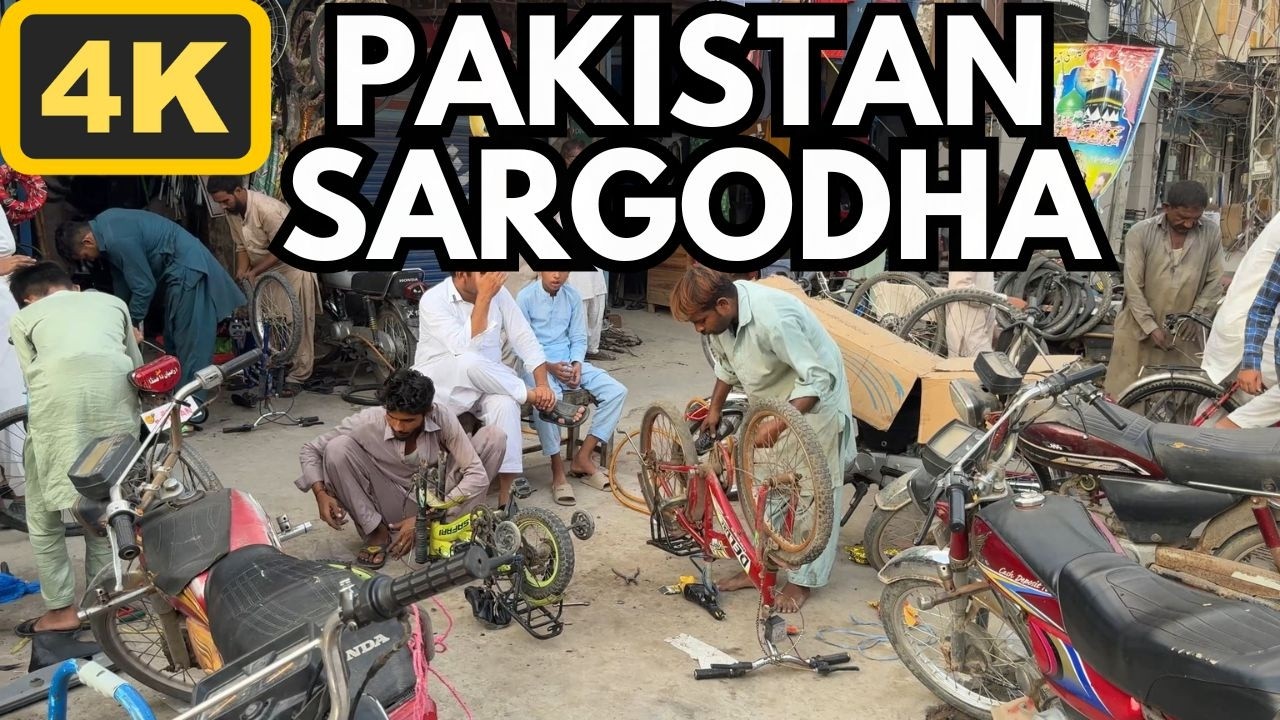 4K POV Pakistan: Sargodha Punjab - Street Tour at 3 Muslim Bazar
