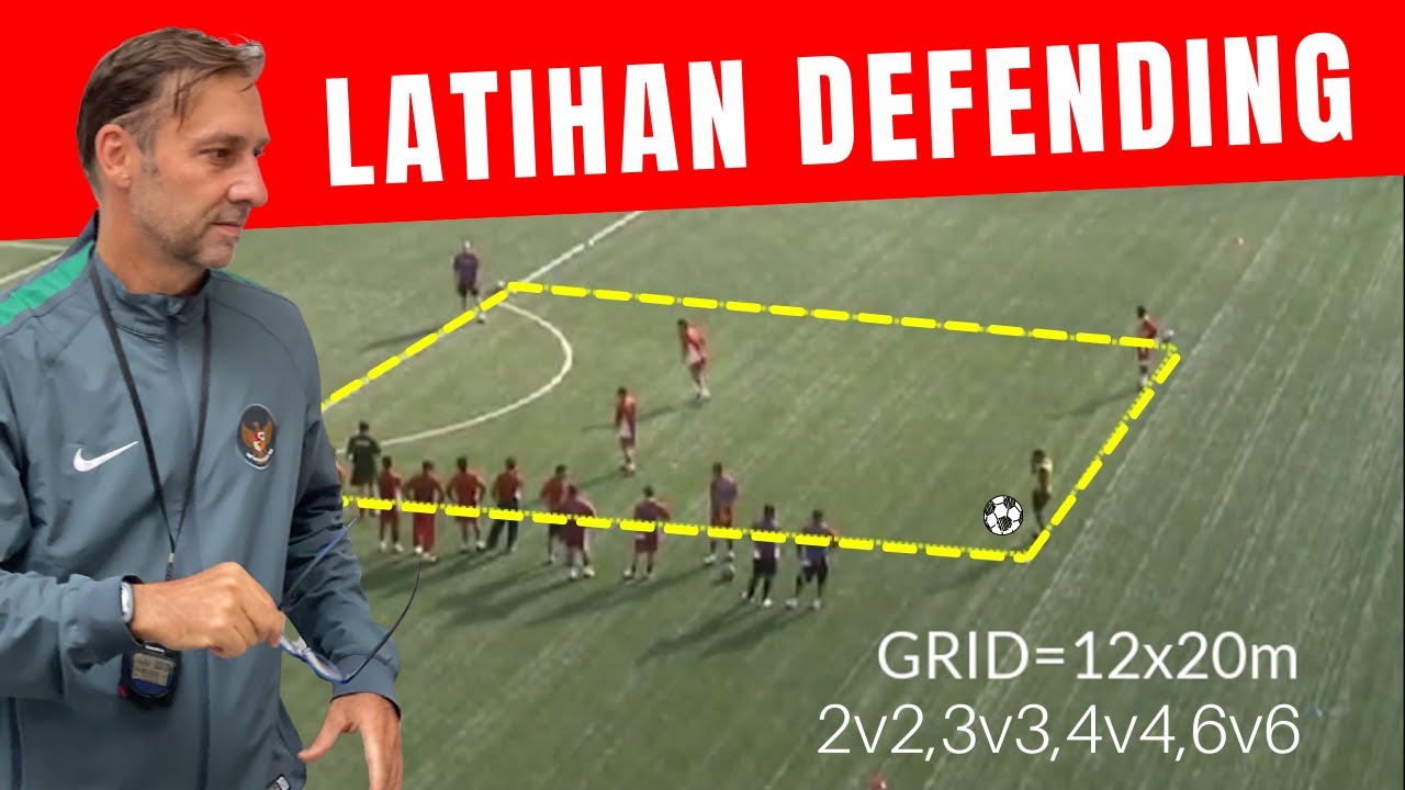 #80 Cara Latihan Defending Sepakbola (Contoh=Press+Cover+Balance)