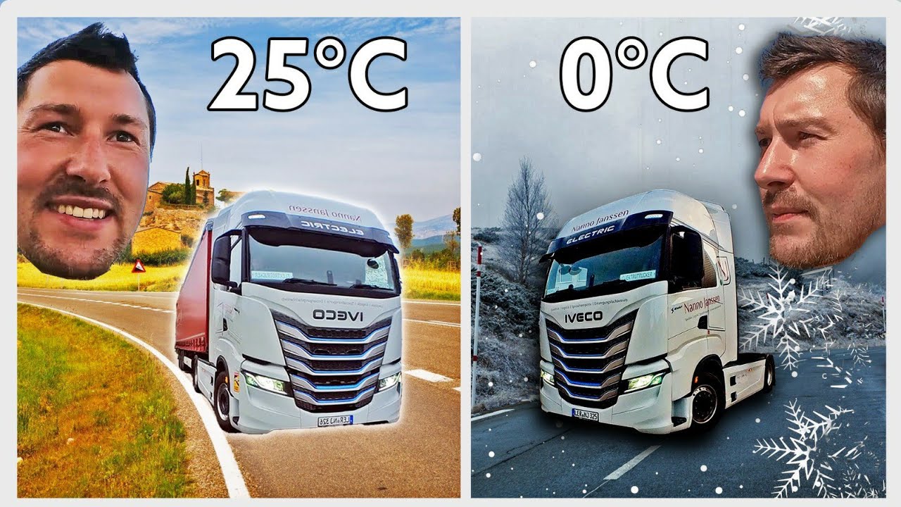 Winter-Extremtest: Kasseler Berge mit einem 42 Tonnen Elektro-LKW