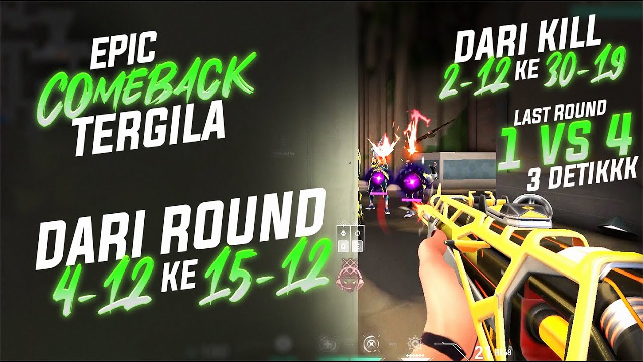 DARI KENA MENTAL SAMPE EPIC COMEBACK !! INI SALAH SATU GAME TER EPIC GUA DI VALO ! #valorant