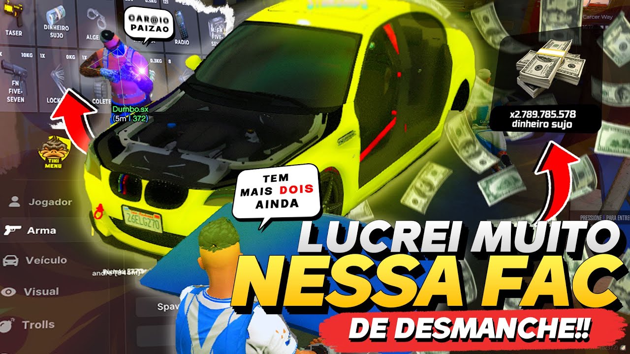 FIZ 8.000.000 MILHÕES DESMANCHANDO CARROS VIPS ROUBADOS NO GTA RP