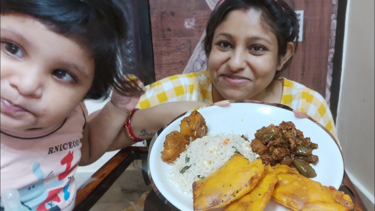 আজকে ডোলুকে নিয়ে Eating Show করলাম | Dinner Eating Show |@PoulamiEatingShow
