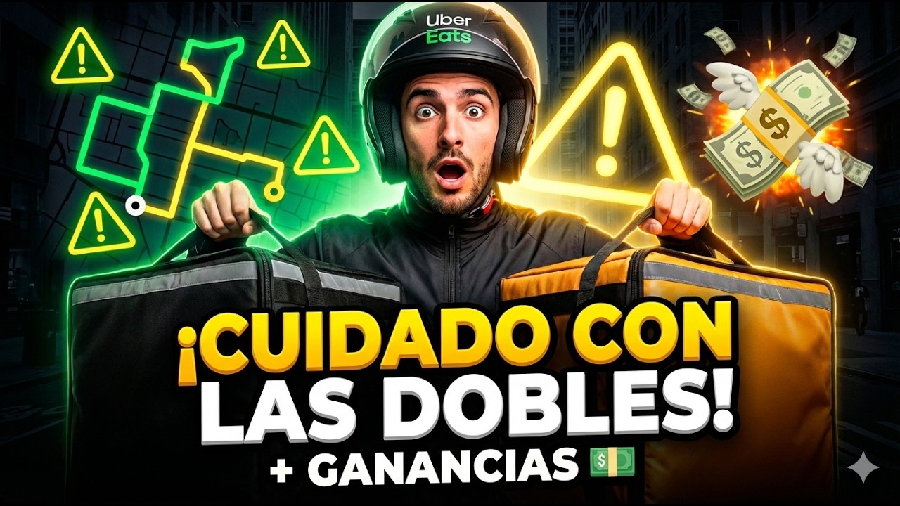 🎬 ¡CUIDADO CON LAS DOBLES!  4 Secretos Que EXPLOTARON Mis Ganancias en Uber Eats Llegando a Los 2K