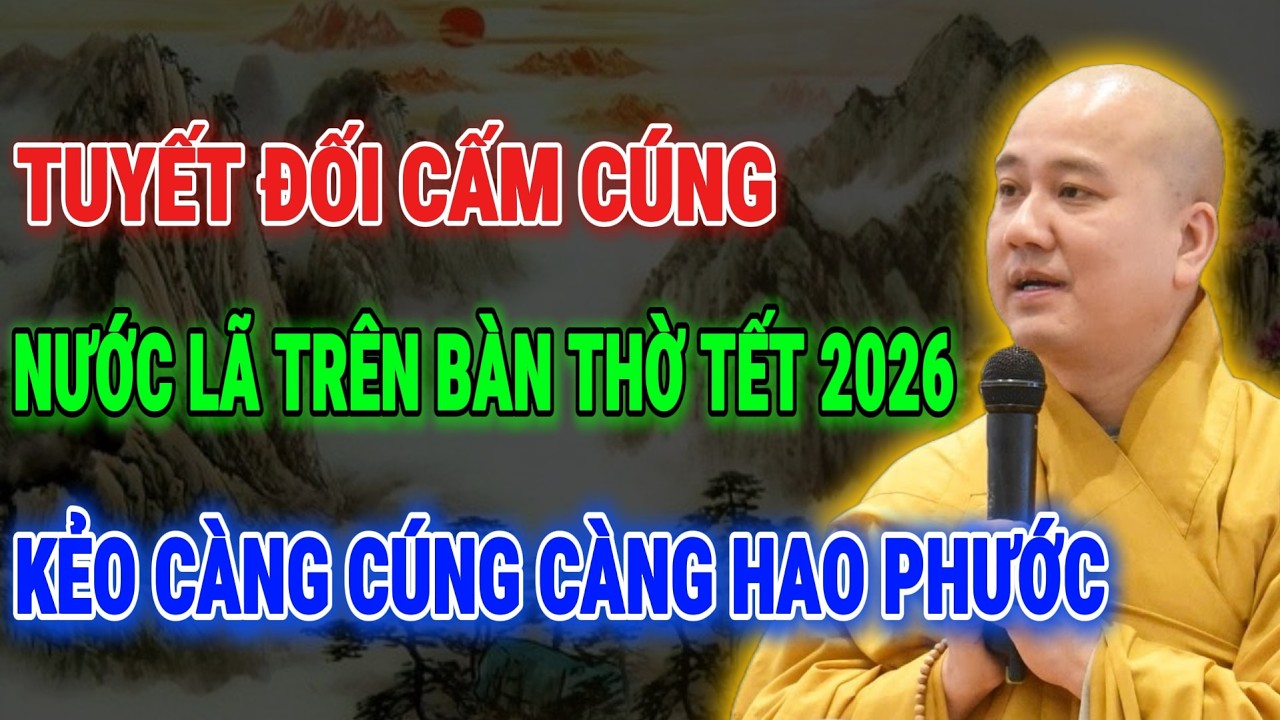 THẦY PHÁP HOÀ NHẮC NHỞ: Tết 2026 Đừng Cúng Nước Lã Trên Bàn Thờ – Càng Cúng Càng Tổn Phước