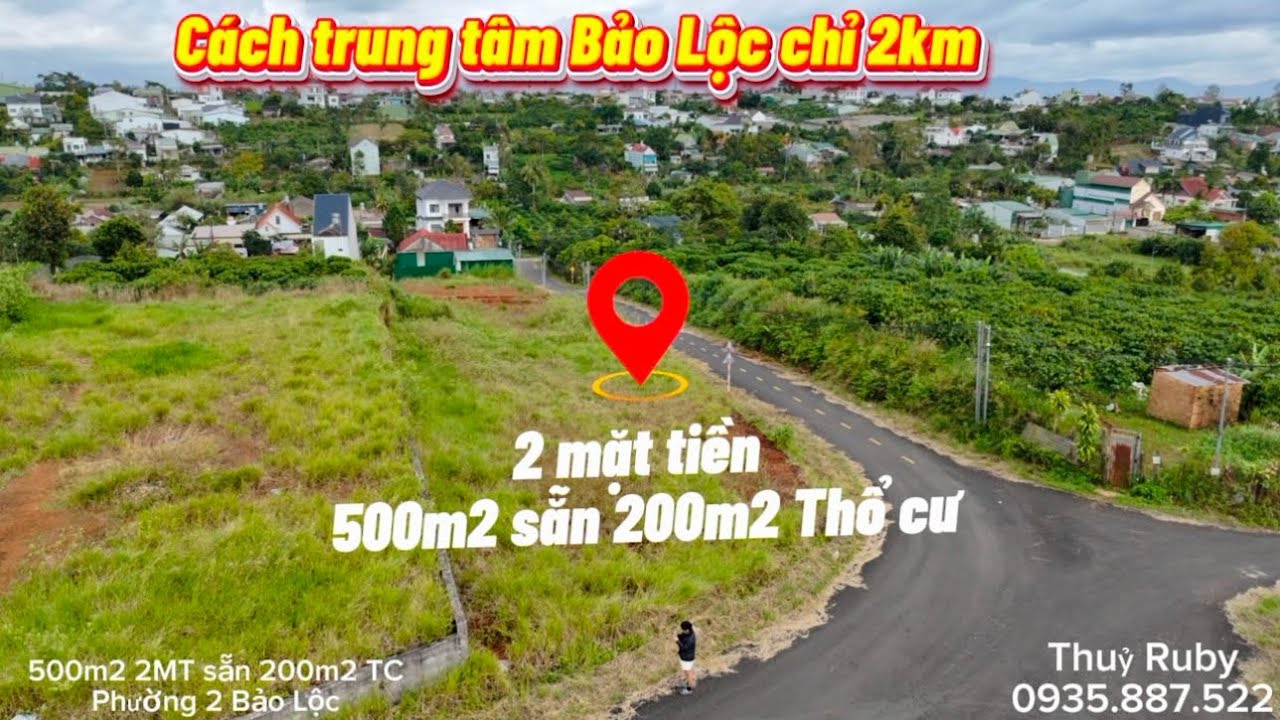 (497) Lô Đất đẹp Bảo Lộc 2 MT, sẵn TC| view tp tuyệt đẹp, Trần Quý Cáp 