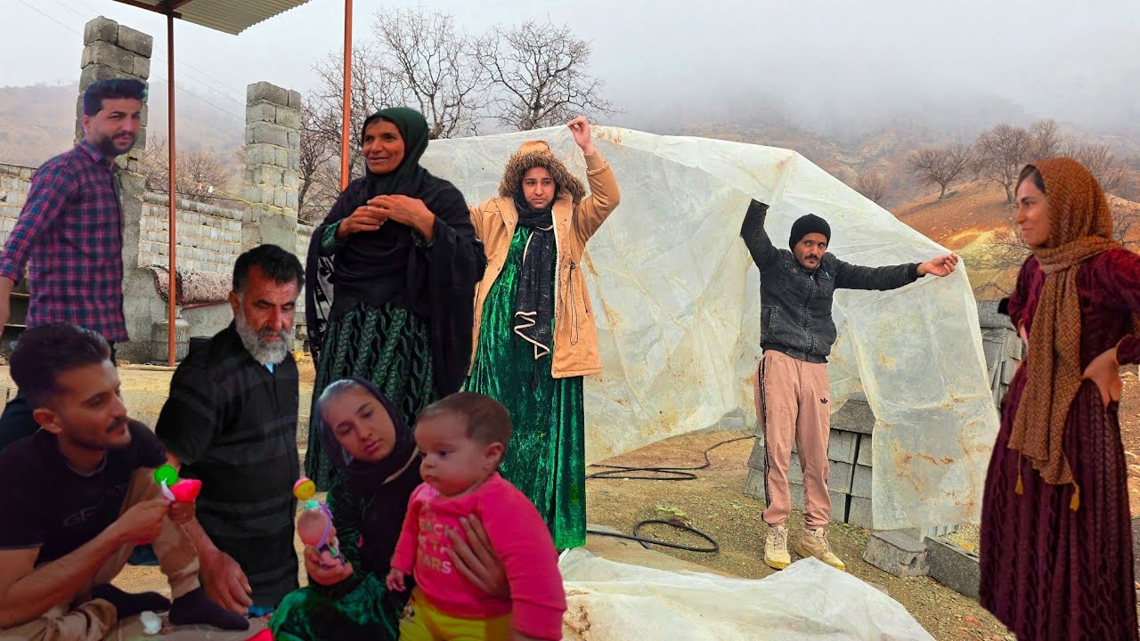 Nomadic Life: nomadic Home Protection🏠 | nomadic Life in Rain and Snow⛈️