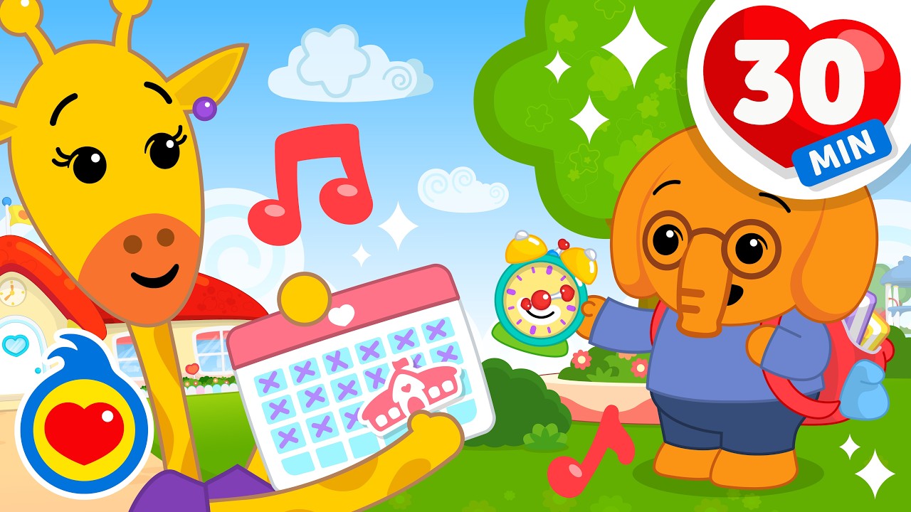 Primer Día De Clases 🎒🌈 Capítulos Y Canciones Infantiles Para Ir al Jardín (30 Min) | Plim Plim