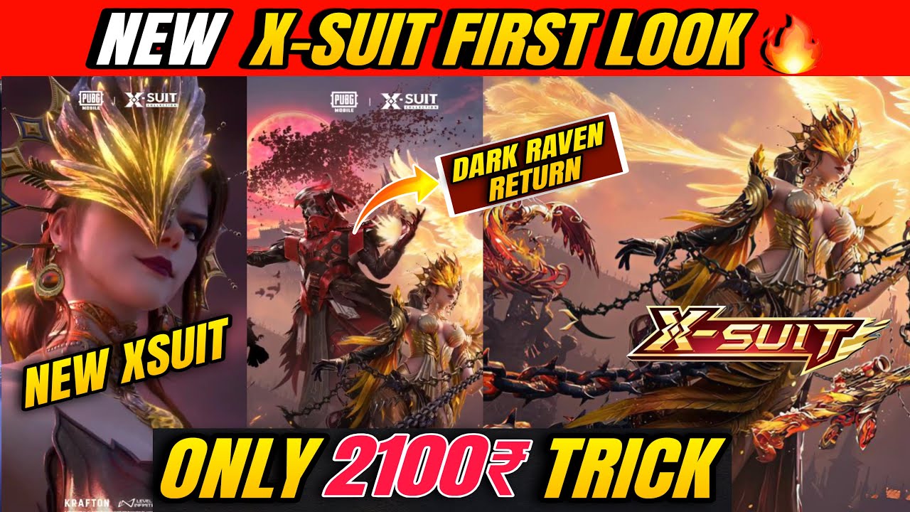 FINALLY🔥 NEW FEMALE X-SUIT LEAKS | DARK ￼RAVEN RETURN |  RETURN XSUIT | X-SUIT TRICK ONLY 2100₹