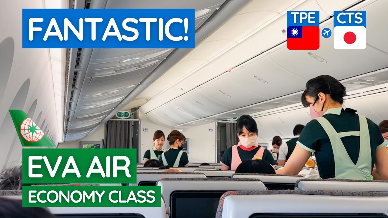 Flying EVA AIR's AMAZING 787 Dreamliner in Economy Class! | Taipei to Sapporo, Japan