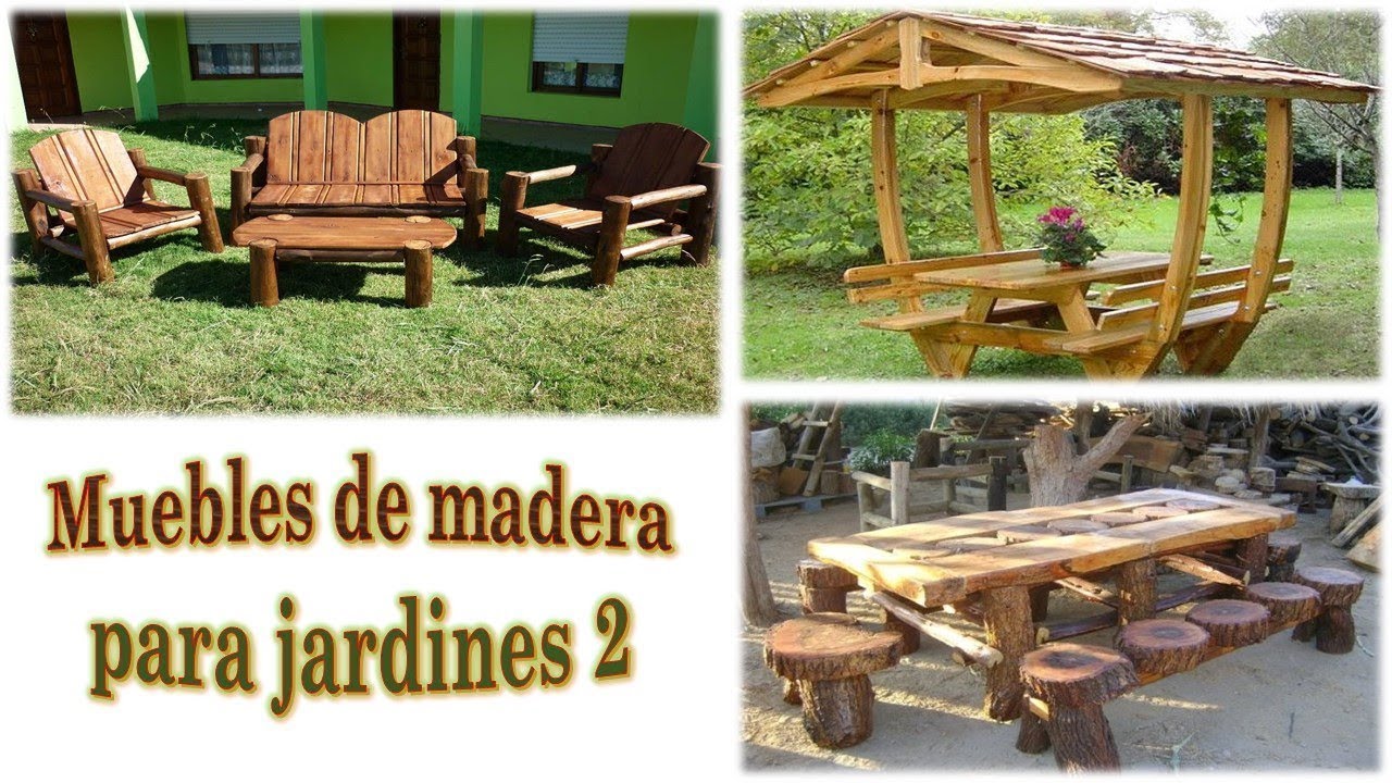 Muebles de MADERA para JARDIN 2 🏡🏡🏡