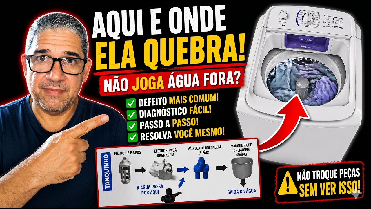 Aula Revelada: Como Funciona e Onde Quebra Sua Lavadora de Roupas!