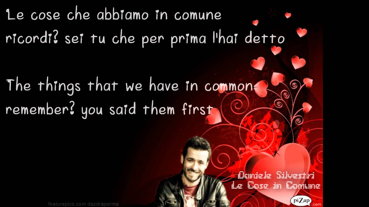 Daniele Silvestri - Le Cose In Comune (Italian) Lyrics