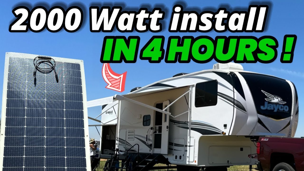 How to Mount Flexible Solar Panels on Your RV Renogy 200 Watt