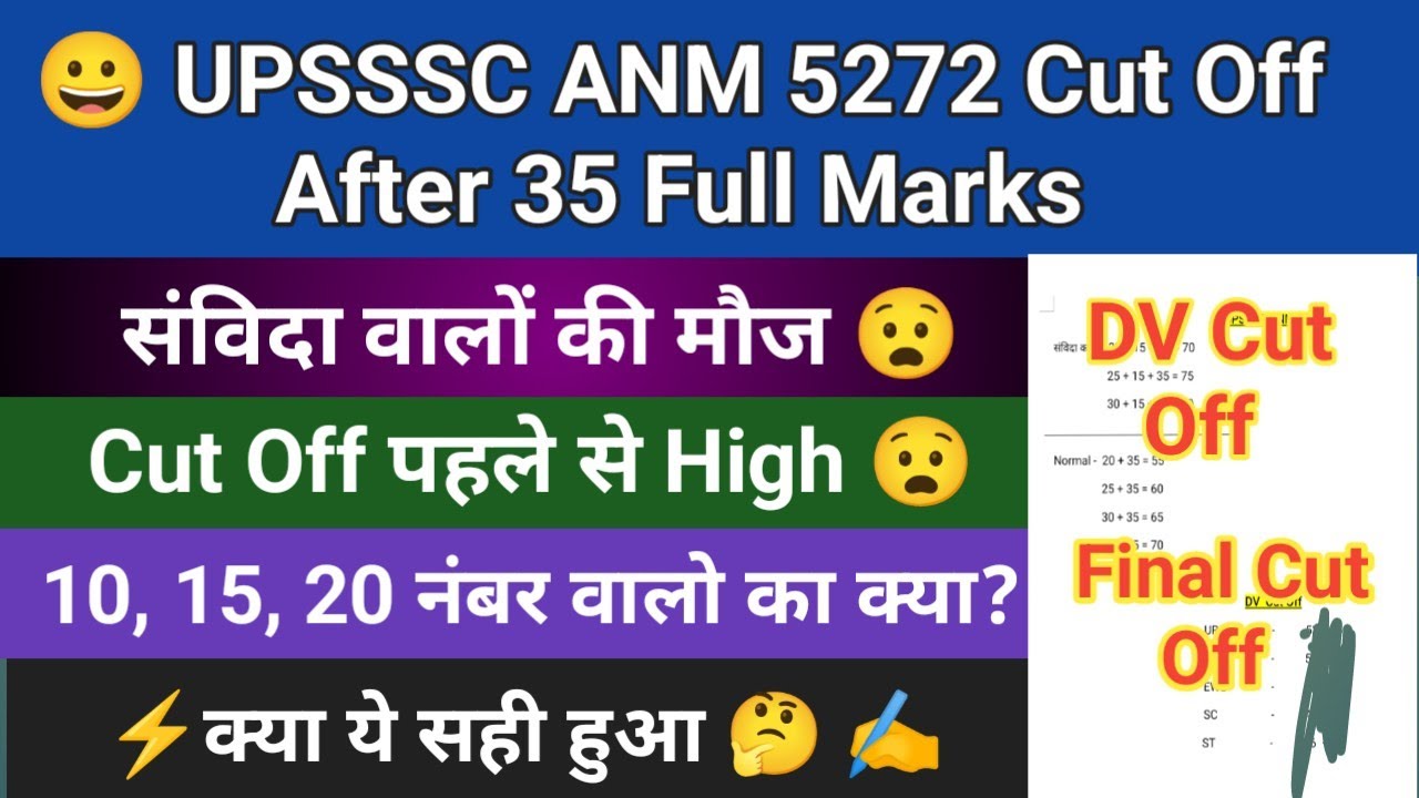 upsssc anm re-exam | upsssc anm cut off | upsssc safe score | upsssc anm exam cancel | up anm 5272