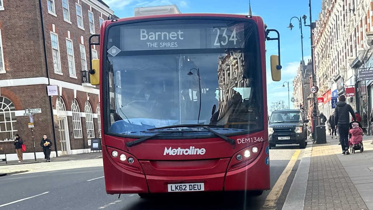 *Fast* Journey on route 234 (DEM1346) (LK62DEU) | Metroline