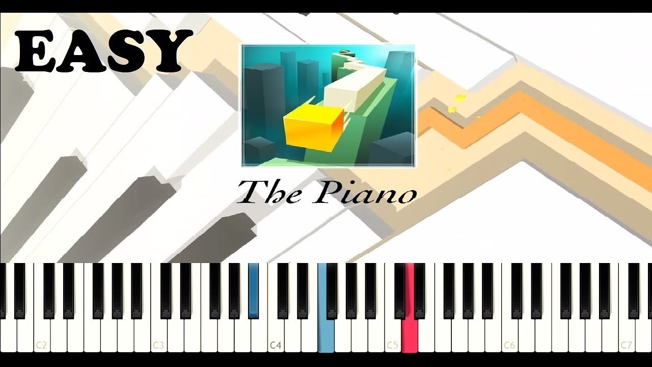 Dancing Line The Piano (SLOW EASY PIANO TUTORIAL)