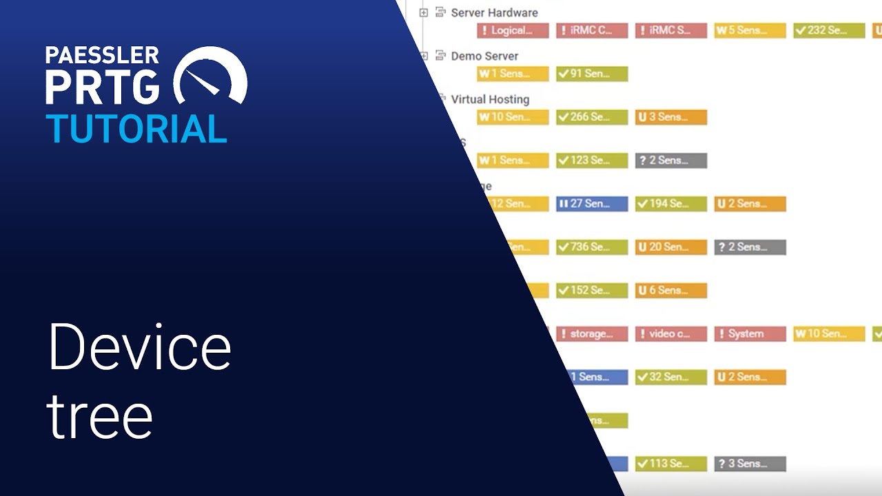 Учебное пособие по PRTG — ознакомление с деревом устройств.