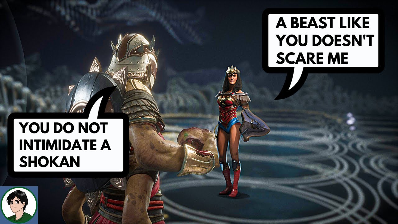 MK VS DC: Шива против Чудо-женщины, вступительные диалоги