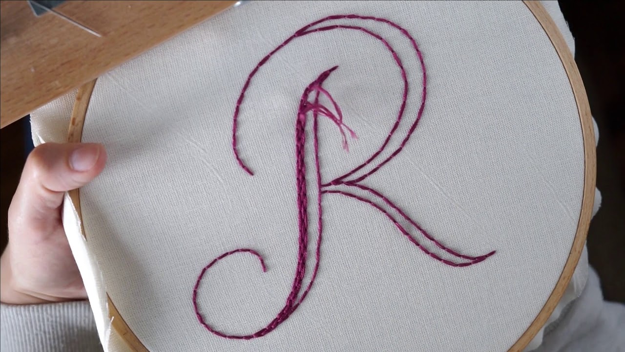 How to Embroidered Letters Using a Back and Brick Stitch