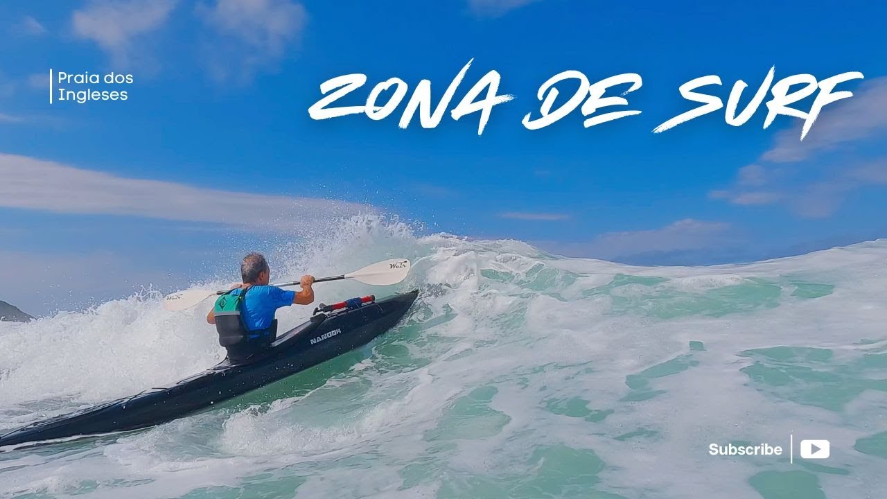 🌊 AVENTURA DE CAIAQUE NA PRAIA DOS INGLESES - ZONA DE SURF - Parte 1 🚣‍♂️🏄‍♂️