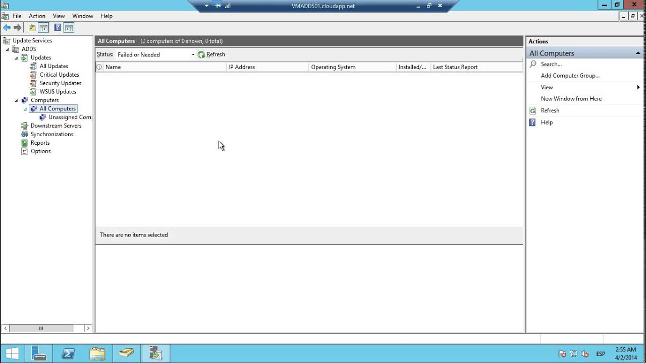 Instalar y configurar WSUS en Windows Server 2012 R2