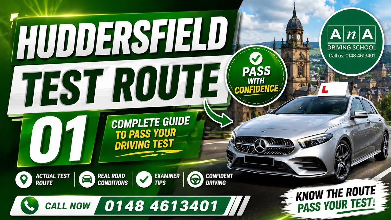 Huddersfield Test route 1 | how to drive | Driving test @clearview driving