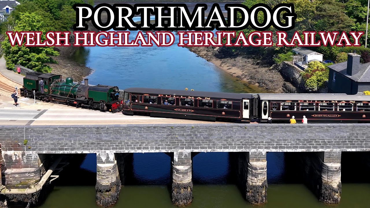 Porthmadog and the Welsh Highland Heritage Railway |4K| DJI Air 3S