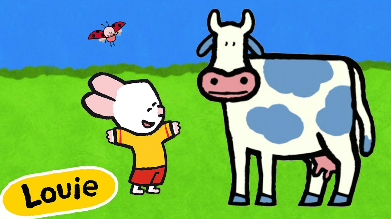 Louie, Draw Me A Cow  🎨 ✐ Animal Drawing Videos Compilation ✐ | Cartoons for Kids