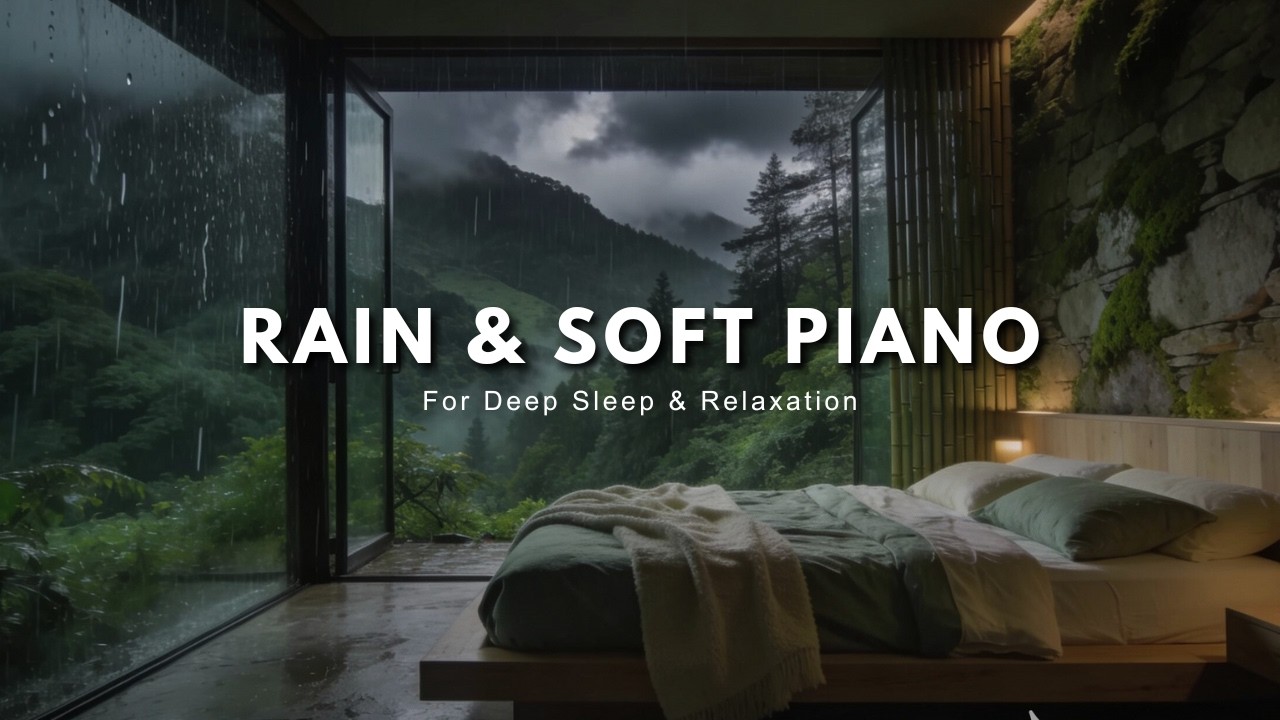 Midnight Rain by the Window 🌙 Gentle Piano Ambience for Sleep, Relaxation & Inner Calm