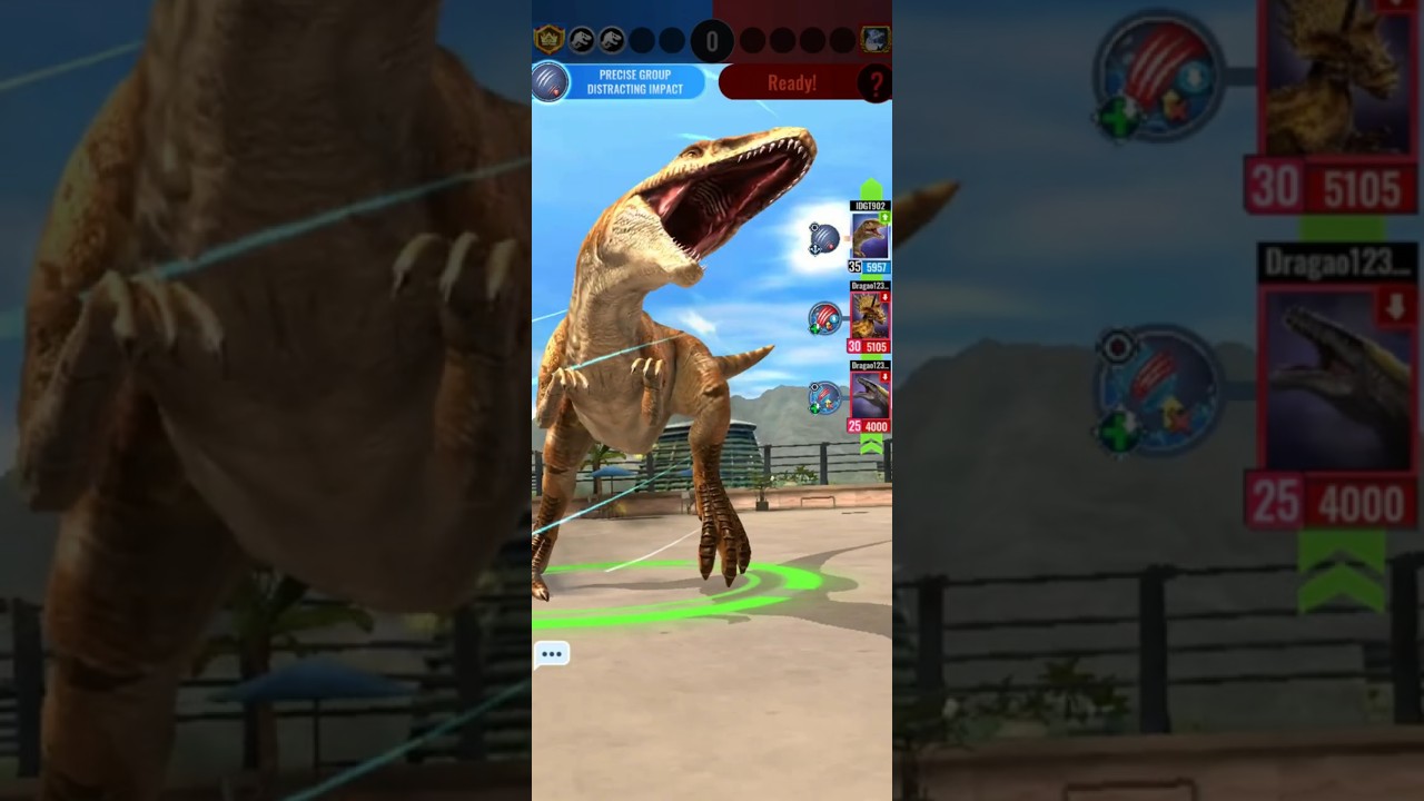 Level 35 Rexy & Carcharodontosaurus DESTROY Brawl! 💥Jurassic World Alive 4v4 PvP