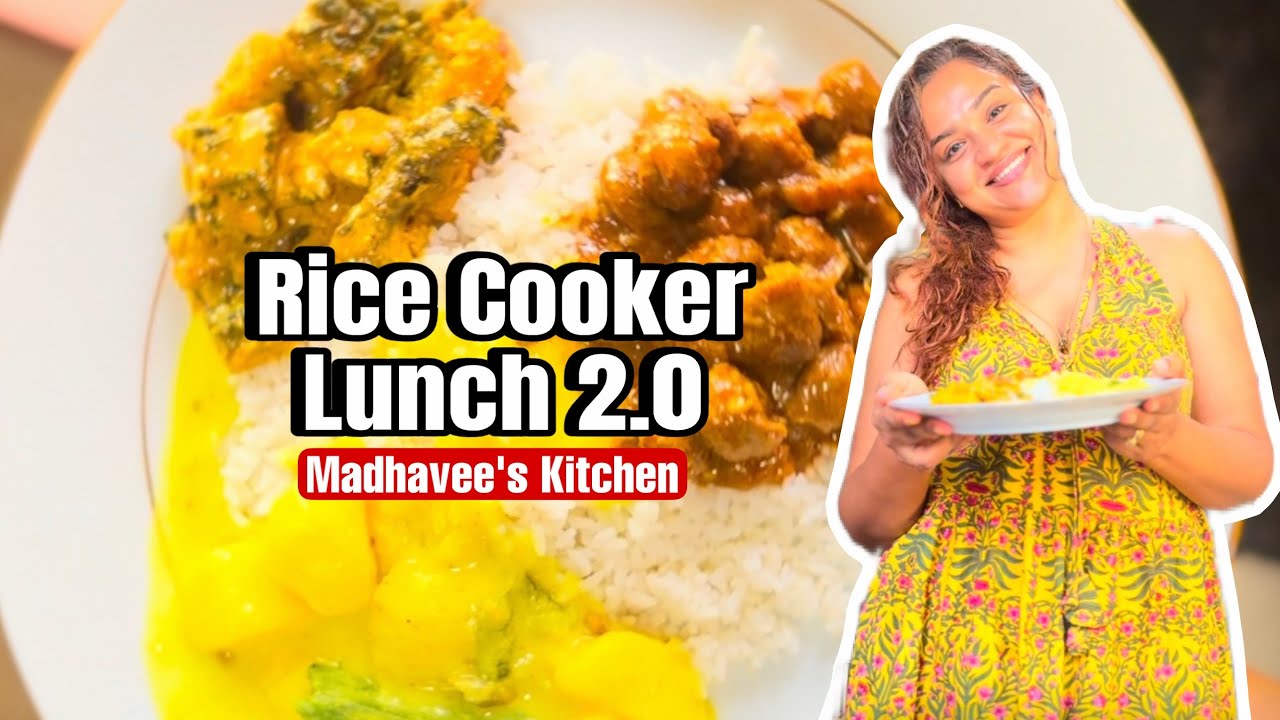 Rice Cooker Lunch 2.0 අල, කරවිල, සෝයාමීට් recipe 