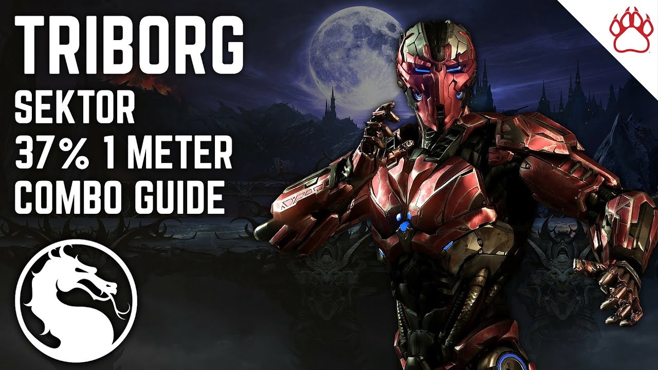 MKX: Triborg (Sektor) Combo Guide - 37% 1 Meter Midscreen Combo