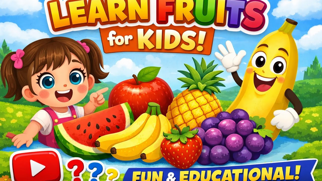 Learn Fruits for Toddlers 🍎 | Fun Educational Video for Kids