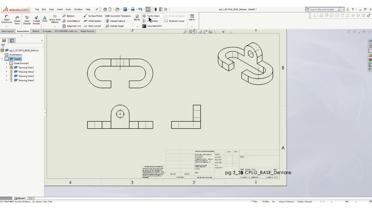 Slot Tool Exercise   SolidWorks