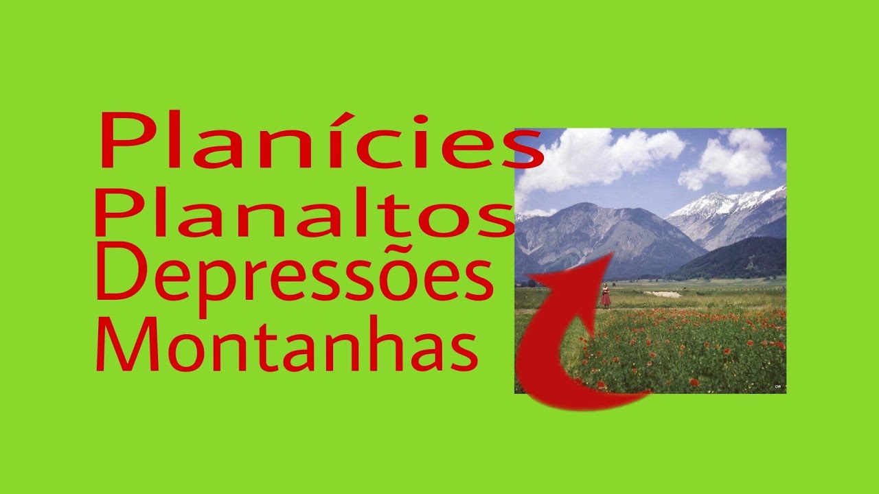 Plan&iacute;cies, Planaltos, Depress&otilde;es, Montanhas - V&iacute;deo Aula